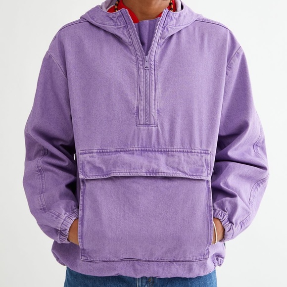 NWT Levis Jeans Euclid Pullover Anorak Jacket Purple Denim sz XL